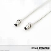 Coax Kabel RG 59, IEC Stecker, 3 m, m/f