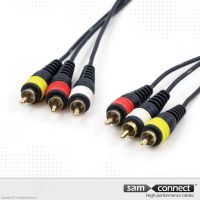 Composite Video/Audio Kabel, 1m, m/m