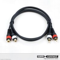 2x RCA zu 2x RCA Verlängerungskabel, 10m, f/m