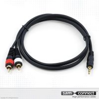 2x RCA zu 3.5mm kleine Klinke Kabel, 0.3m, m/m