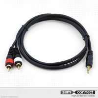 2x RCA zu 3.5mm kleine Klinke Kabel, 1.5m, m/m