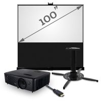 Professional Package Deal Floor-up Leinwand 100"